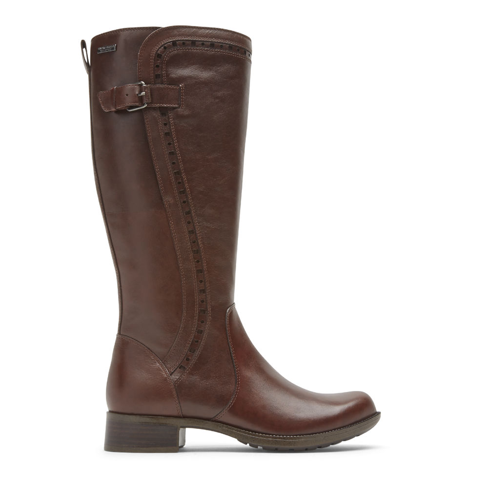 Rockport Singapore Womens Boots - Copley Waterproof Tall Brown - OU1493786